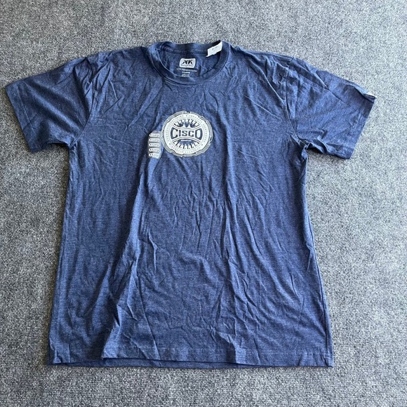 Kustom Kult Cisco Systems T-Shirt Mens XL Heather Navy Blue New With Tags